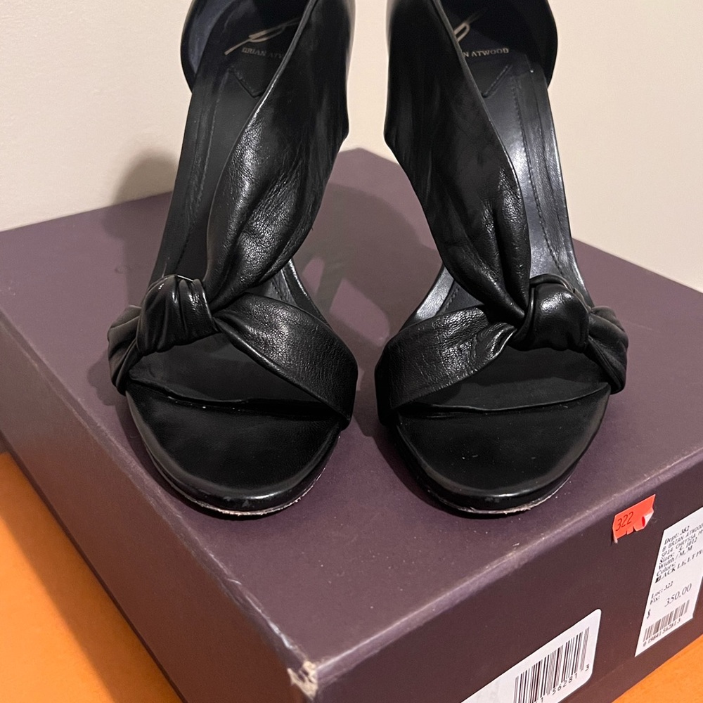 Brian Atwood beautiful black “Chryssa” heels, size 6. - Picture 2 of 5